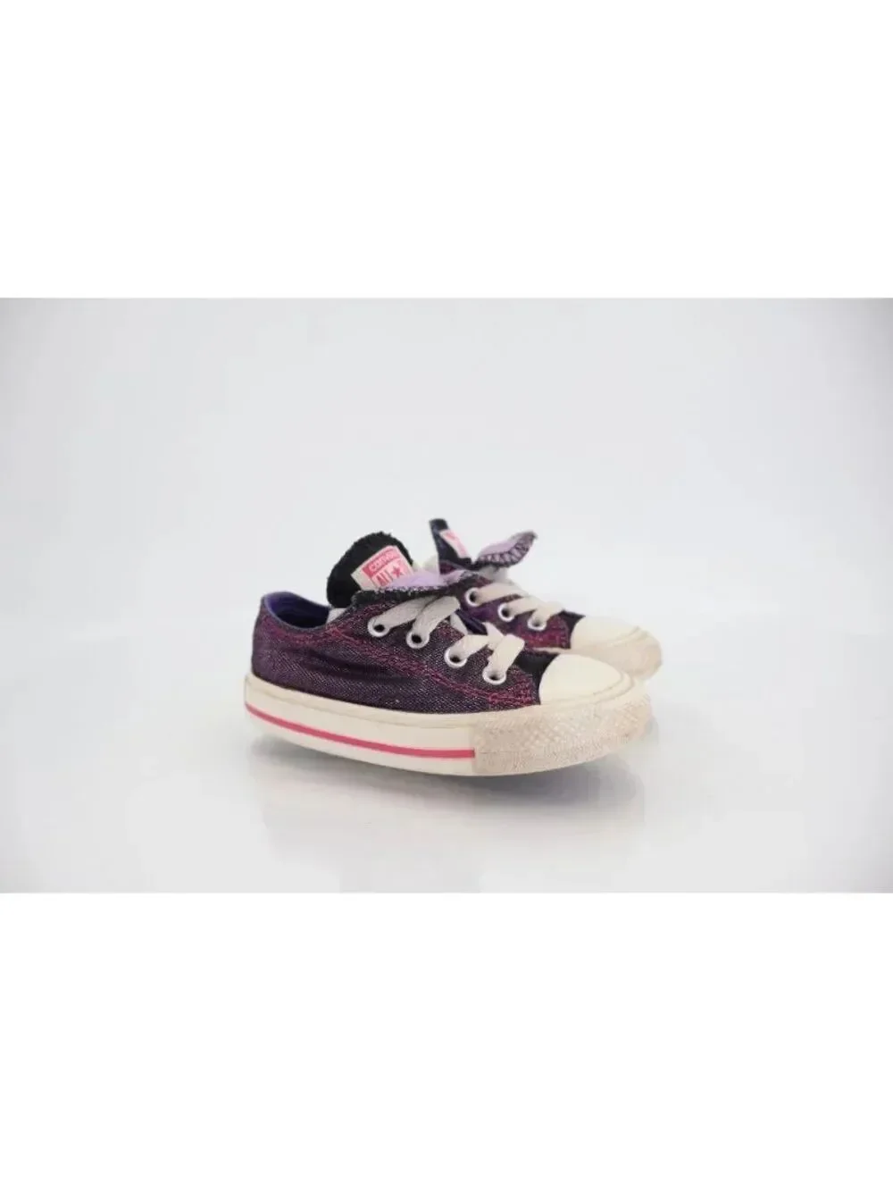 Converse Chuck Taylor All Star Double Tongue Low Top Toddler Size 6 Red Girl